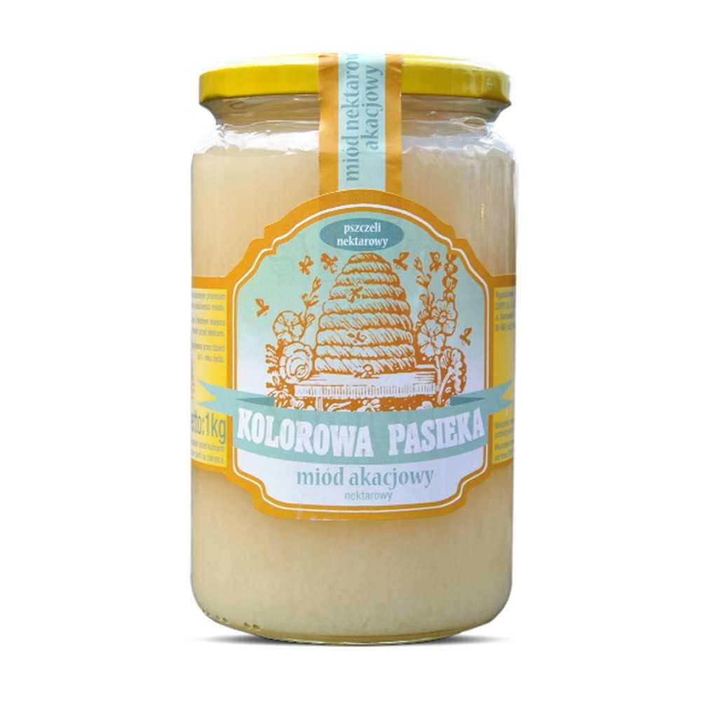 Miód akacjowy 'Kolorowa Pasieka' 1kg-0 Miód akacjowy 'Kolorowa Pasieka' 1kg-0