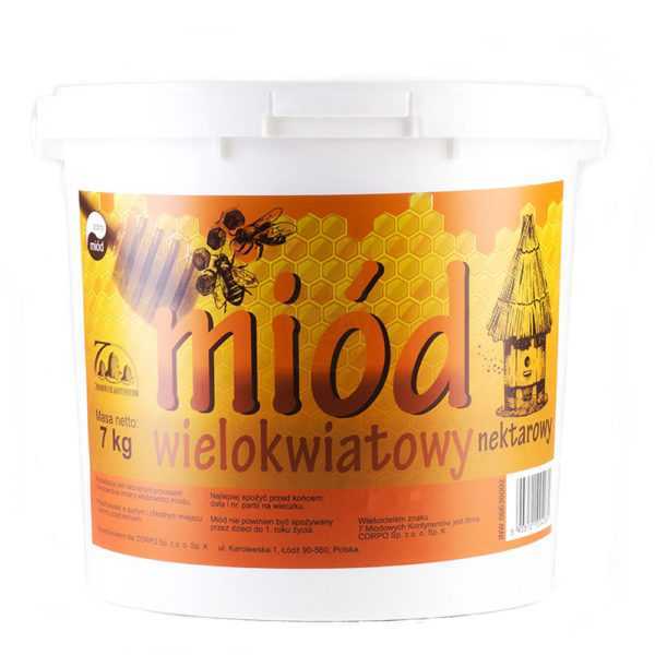 Miód wielokwiatowy wiadro 7kg hurt-0