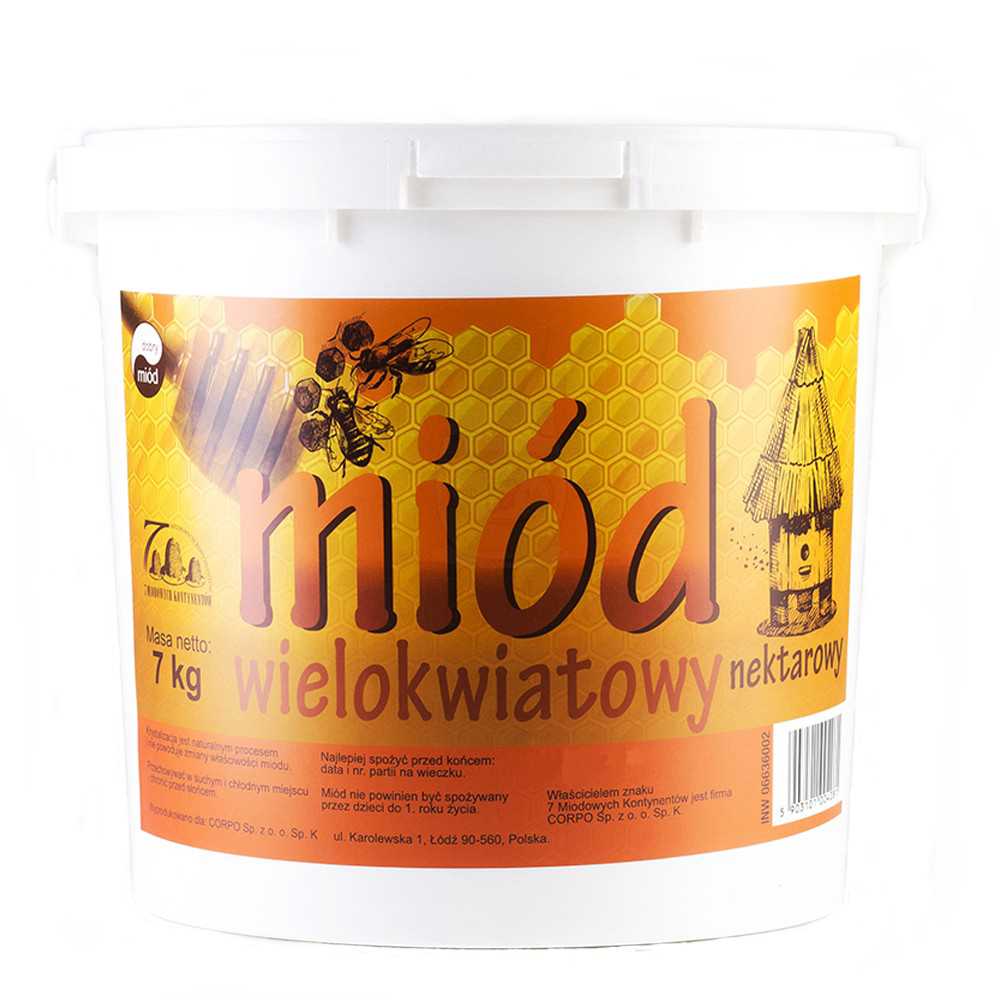 Miód wielokwiatowy wiadro 7kg hurt-0 Miód wielokwiatowy wiadro 7kg hurt-0