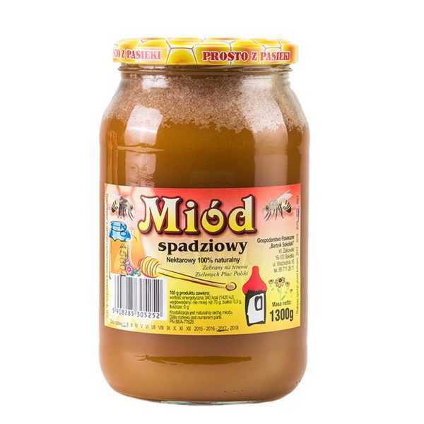 Polski miód spadziowy 1300g-0