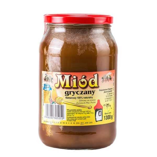 Polski miód gryczany 1300 g Bartnik Sokólski-0