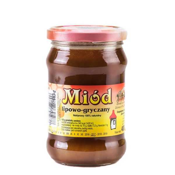 Polski miód lipowo-gryczany 400g Bartnik Sokólski-0