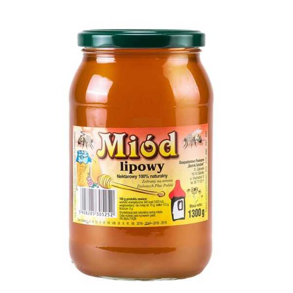 Polski miód lipowy 1300g Bartnik Sokólski-0