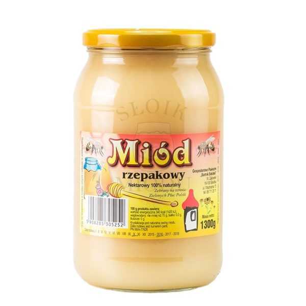 Polski miód rzepakowy 1300g Bartnik Sokólski-0