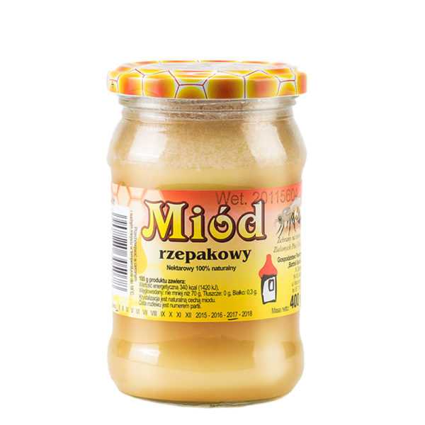 Polski miód rzepakowy 400g Bartnik Sokólski-0