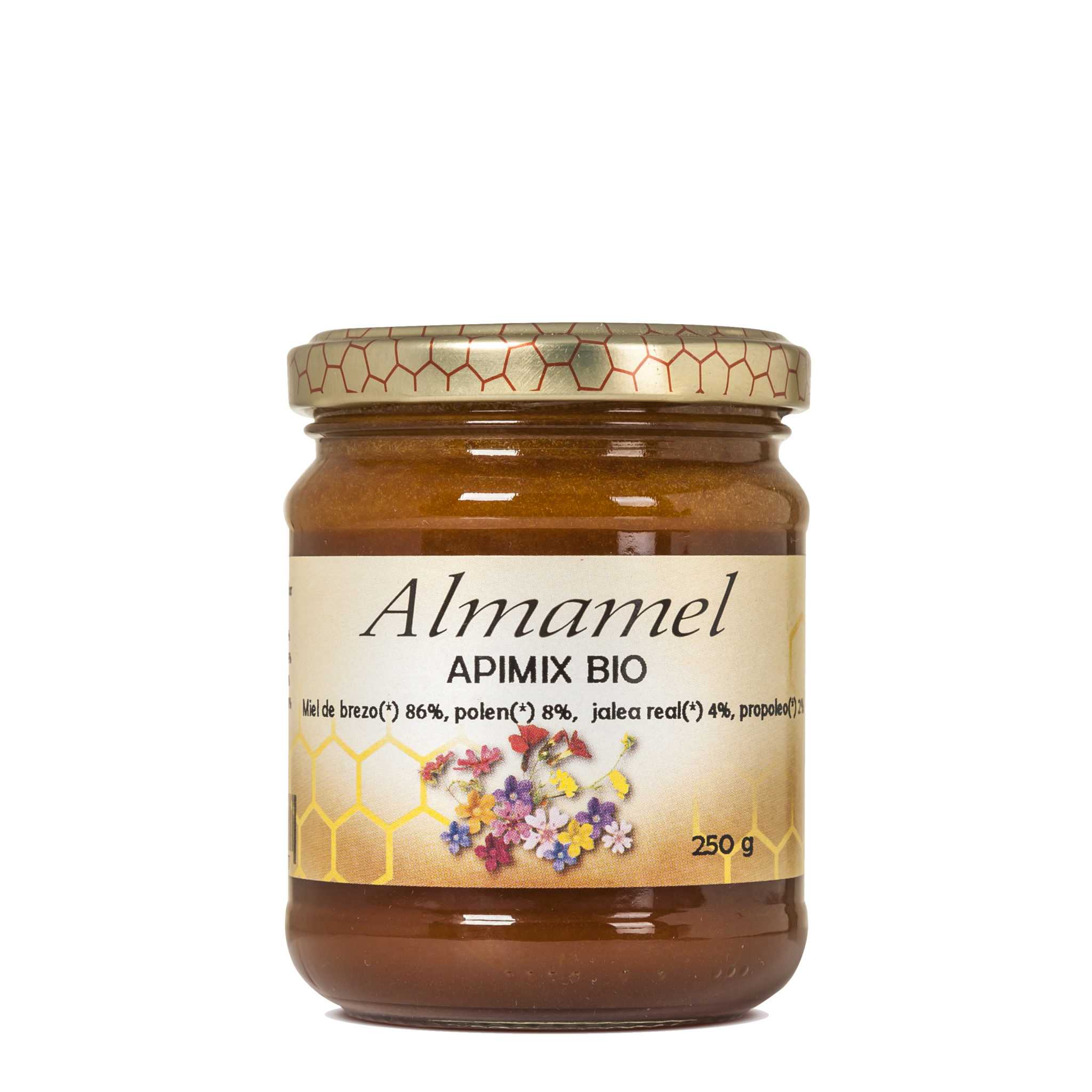 Apimix (miód wrzosowy z pyłkiem, mleczkiem pszczelim i propolisem) 250g-0 Apimix (miód wrzosowy z pyłkiem, mleczkiem pszczelim i propolisem) 250g-0