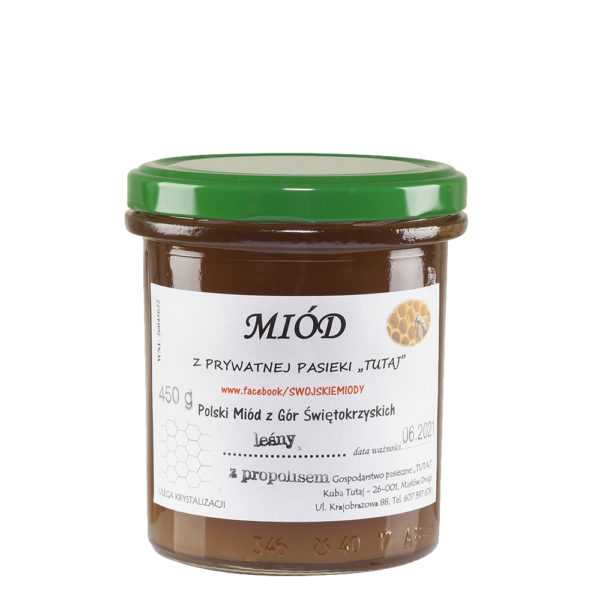 Polski miód leśny z propolisem 450g-0