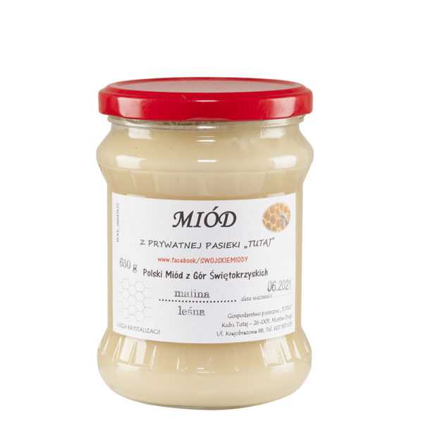 Polski miód malina leśna 650g-0