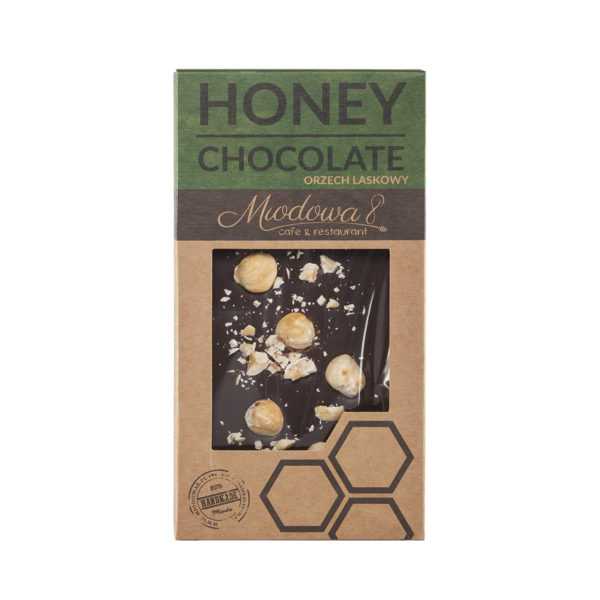 Czekolada z miodem i orzechami laskowymi 110 g-0
