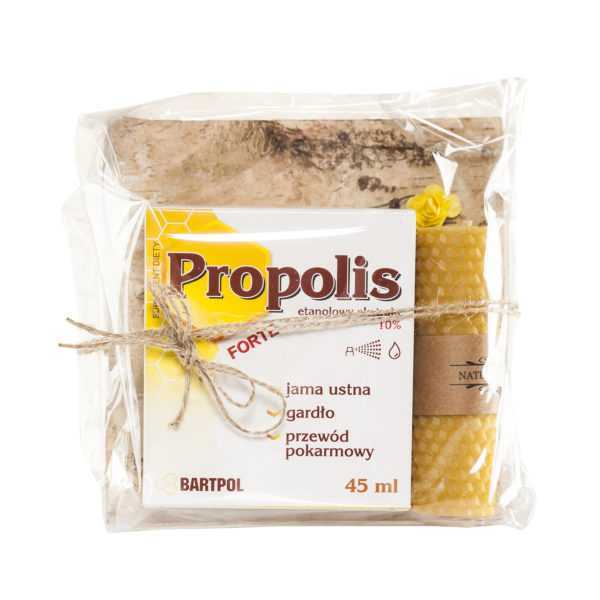 Propolis 10% Spray + świeca na korze brzozowej - PREZENT-0